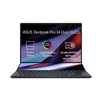 Laptop ASUS Zenbook Pro Duo, 14.5\", WQXGA, Intel i7-13700H, NVIDIA GeForce RTX 4050, 16GB RAM, 1TB SSD, i zi