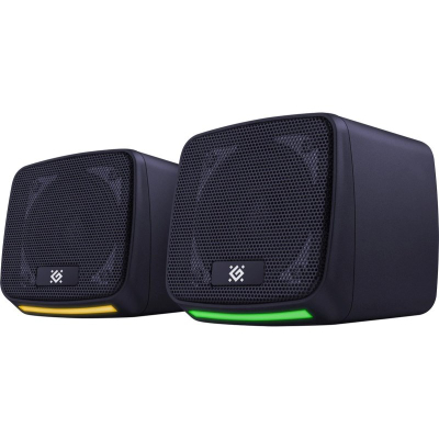 Компјутерски звучници Defender J3 2.0, 6W, USB, со ЛЕД, црни