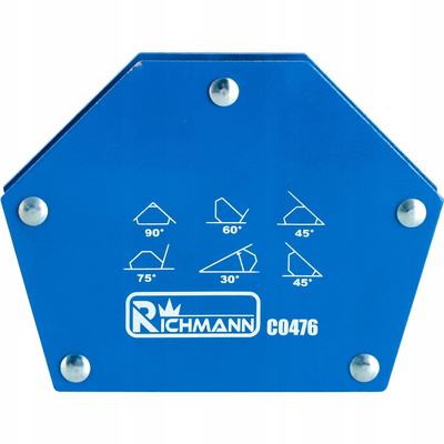Magnet këndor për saldim Richmann C0476, 25 kg, 6 kënde, blu