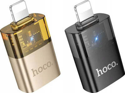 Adapter OTG Hoco UA36, Lightning në USB A, i zi