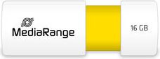 USB flash MediaRange MR972, 16GB, USB 2.0 Type A, e bardhë e verdhë