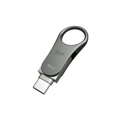 USB флеш Silicon Power Mobile C80, 16GB, USB Type A и Type C, метален