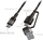Кабел USB 4smarts ComboCord CA, USB A во USB C, 1.5 m, 60 W, црн