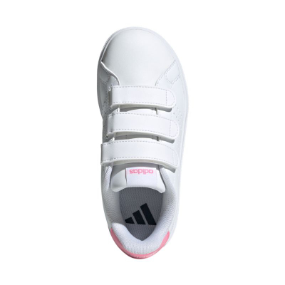 Atlete për kalamaj Adidas Advantage Base 2.0 Jr ID1305, me rripa ngjitës, t’bardha
