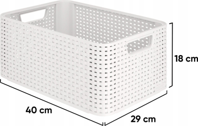 Shportë universale Curver Universal Storage Basket Box, 18L, plastike, gri e çelët