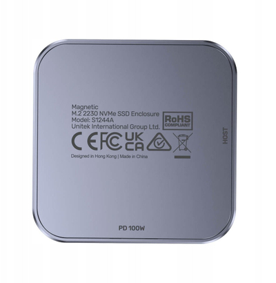 Kuti ekstreme për SSD Unitek Magnetic, USB C, për M.2, e zezë