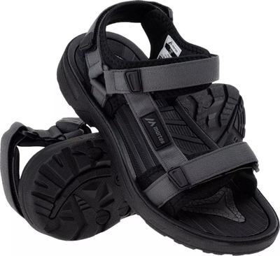 Sandale meshkujsh Martes Derano M 92800305067, rripa Velcro, shollë antirrëshqitëse, gri e zezë
