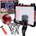 Kosh basketbolli me tabelë elektronike, numërim pikësh, top brenda në set, kuq e zi