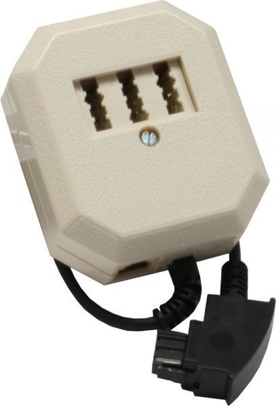Adapter telefoni InLine 69901, nga TAE-F në TAE NFF dhe RJ11, i bardhë
