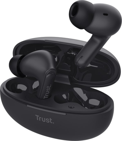 Kufje pa tela Trust Yavi, Bluetooth, ENC, 23 orë bateri, të zeza