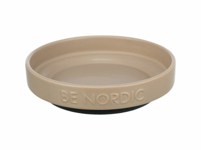 Pjatë e sheshtë për mace Trixie Be Nordic, qeramike me bazë gome, gri