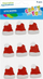 Stickers dekorativë Craft With Fun Hats, 9 copë, me kapela Krishtlindjesh, shumëngjyrëshe