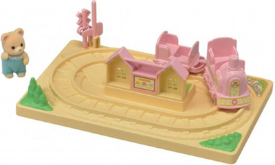 Set lodrash Epoch Sylvanian Families Preschool Locomotive 5320, tren me bebe arush, shumëngjyrësh