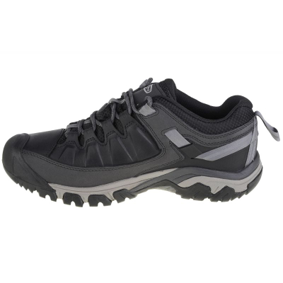 Këpucë hiking Keen Targhee III Waterproof Leather për burra, lëkurë, të zeza gri