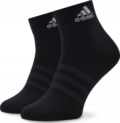 Çorape sportive Adidas Cushioned Sportswear IC1281, 3 palë, te kyçi i këmbës, të bardha, gri edhe të zeza