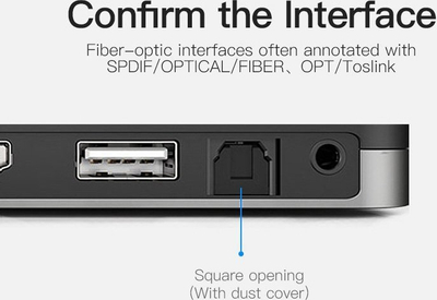 Kabllo audio optike Vention Toslink, 5m, e zezë