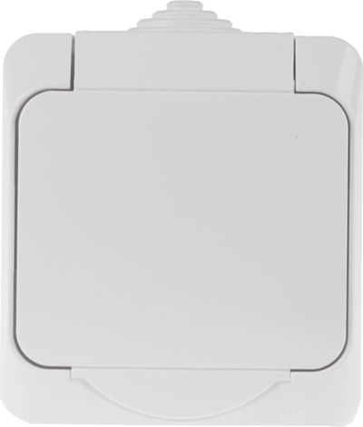 Prizë njëfishe Schneider Electric Cedar WDE000540, IP44, 16A, e bardhë