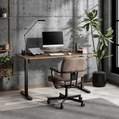 Tavolinë elektrike SENSE7 NOJO LIGHT, 140 x 70 cm, e kaftë e errët