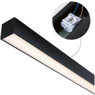 Llambë lineare Paulmann Linion, LED 1 m, sistem 24 V, e zezë