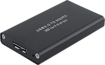 Kuti e jashtme SSD mSATA MicroStorage MSUB3302, USB 3.0, e zezë
