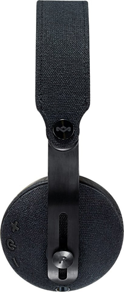 Kufje on ear House of Marley Rise BT, Bluetooth, me mikrofon, të zeza