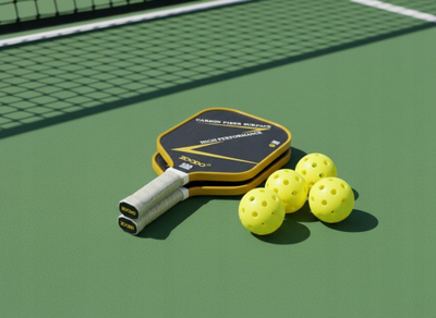 Set pickleball ZOODO P10 Titan Carbon, 2 raketa, 4 topa, i zi