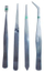Set pincetash Okko VG177, 4 copë, metal, ngjyrë argjendtë