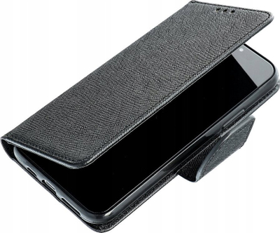 Kllëf telefoni Fancy Book për Samsung A13 4G, tip portofol, me kapëse magnetike, i zi