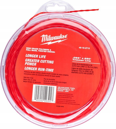 Fill krasitëse Milwaukee 49-16-2713, 2.4mm, 76m, i kuq