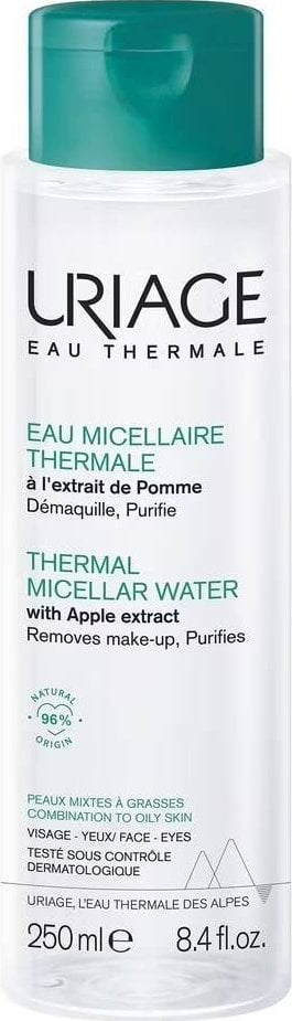 Ujë micelar Uriage Thermal Micellar Water, për lëkurë të yndyrshme dhe të kombinuar, 250ml