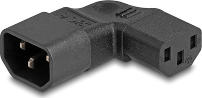 Adapter energjie DeLOCK IEC 60320 C14 në C13, 10A, kënd 90°