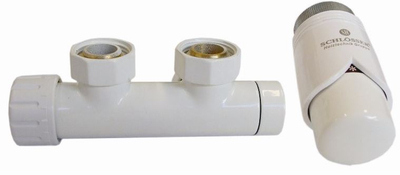 Set Duo-plex Schlosser, 3/4" M22x1.5, i bardhë