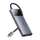 USB HUB Baseus Metal Gleam 2 6në1, 4K HDMI, PD 100W, gri