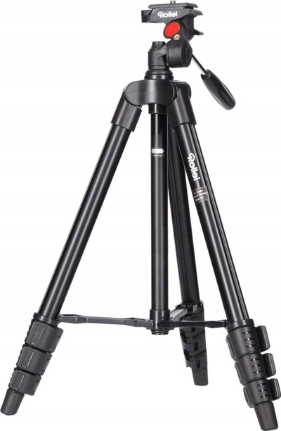 Tripod Rollei Compact Traveler Star S1, alumin, naltësi 28.5 – 125 cm, i zi