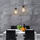 Llambë varëse Lamkur Zoya 45399, 2x60W E27, metal loft, e zezë ari