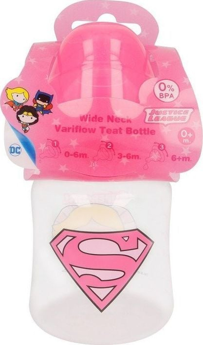 Biberon Superman, 150 ml, me figurë Superman, universal