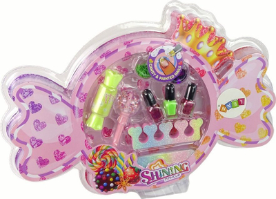 Set makeup-i dhe zbukurim thonjsh Leantoys Candy, lodër për kalamoj, shumëngjyrësh
