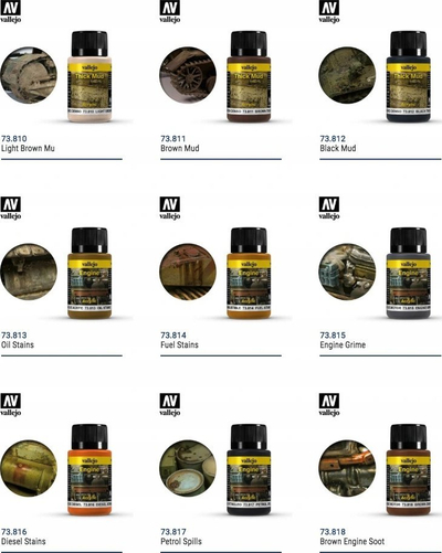 Efekt moti Vallejo Russian Thick Mud, 40ml, baltë e trashë