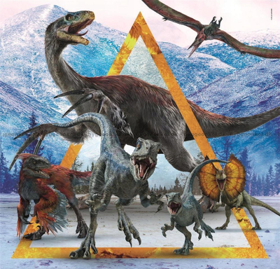 Puzzle Clementoni Jurassic World, 144 copë, set me 3, shumëngjyrësh