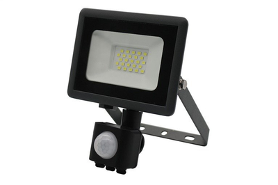 Reflektor i jashtëm LED Okko 20W, 1600 lm, IP65, me sensor lëvizjeje, i zi
