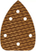 Letër gërryese delta Dedra DED7941R3, #100, 140x140x80mm, me Velcro, 5 copë