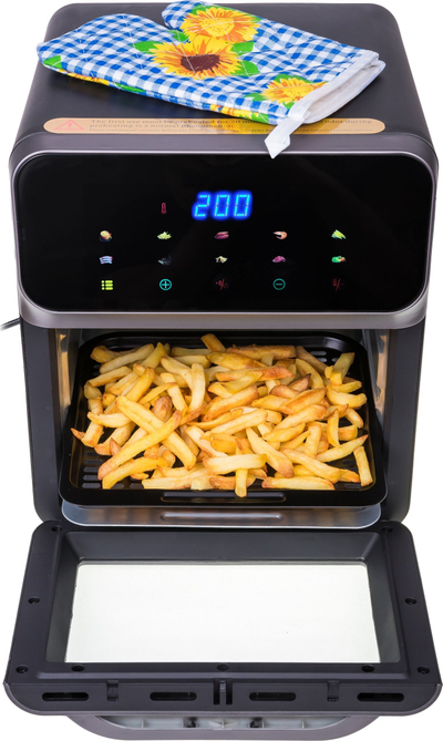 Fritezë me ajër Linbox 5504, pa vaj, multifunksionale, e zezë