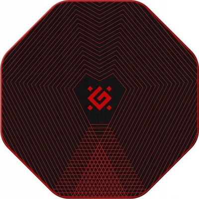 Tapet poshtë karriges gaming Defender TEKTA, 116 x 116 cm, gomë edhe pëlhurë, zi me të kuqe