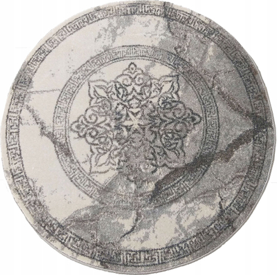 Tapet modern Vista Rosette 04, rrumbullak 160 cm, dizajn dekorativ, gri