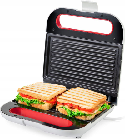 Sanduiçier TZS First Austria, për 2 sanduçe, 800W, pllaka grill, e zezë