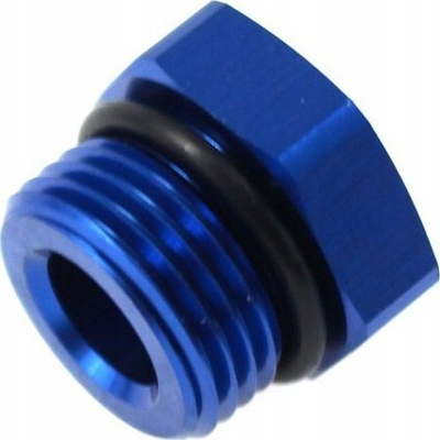 Tapë mbyllëse TurboWorks Plug AN8, me O-ring, alumin, e zezë