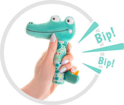 Lodër kërcuese plush Akuku A0644, krokodil, për bebe