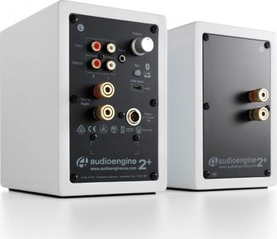 Bokse desktop Audioengine A2+, Bluetooth, me amplifikator brenda, të bardha