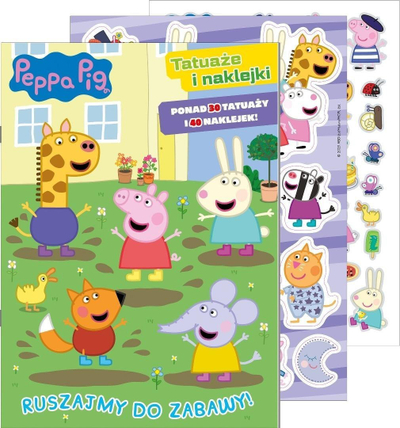 Libër aktiviteti Peppa Pig Tattoos and Stickers, tatuazhe dhe ngjitëse, për fëmijë