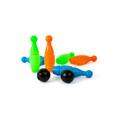 Set bowling plastik VPBS-ET200, 6 kunja 2 topa, shumëngjyrësh